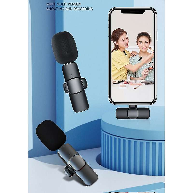 Wireless Lavalier Microphone for Type C,one for Two Charging Version