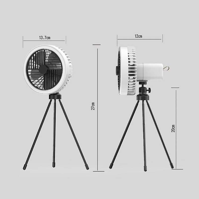 Mini Fan Usb Rechargeable Portable with Led Light Desktop Fan Green