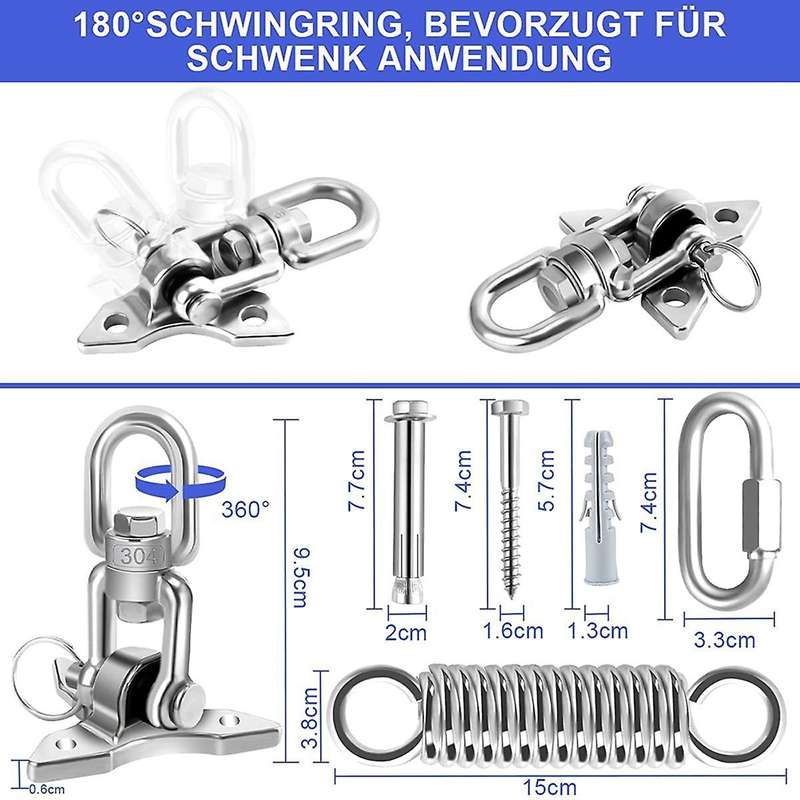 Ceiling Hook Hanging Chair Triple-cornered Swing Spring 600kg