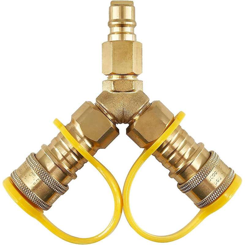 3/8 Inch Y-splitter Natural Gas Quick Connect Adapter