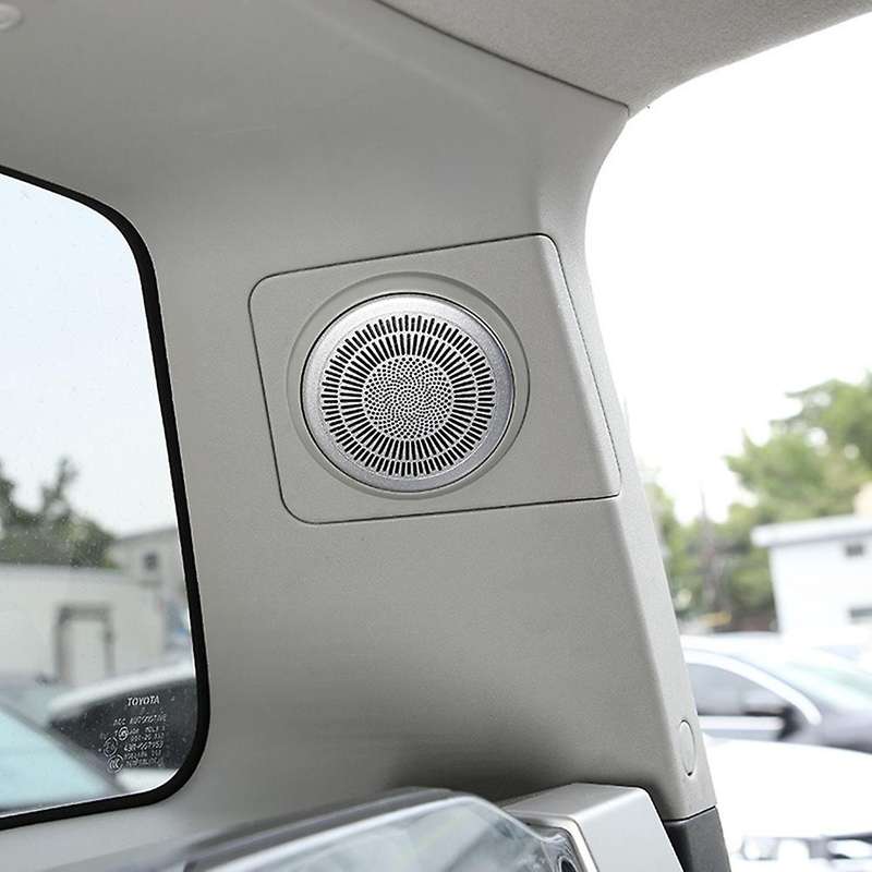 2pcs Car Stainless Steel Rear Trunk Audio Speaker Tweeters Grille
