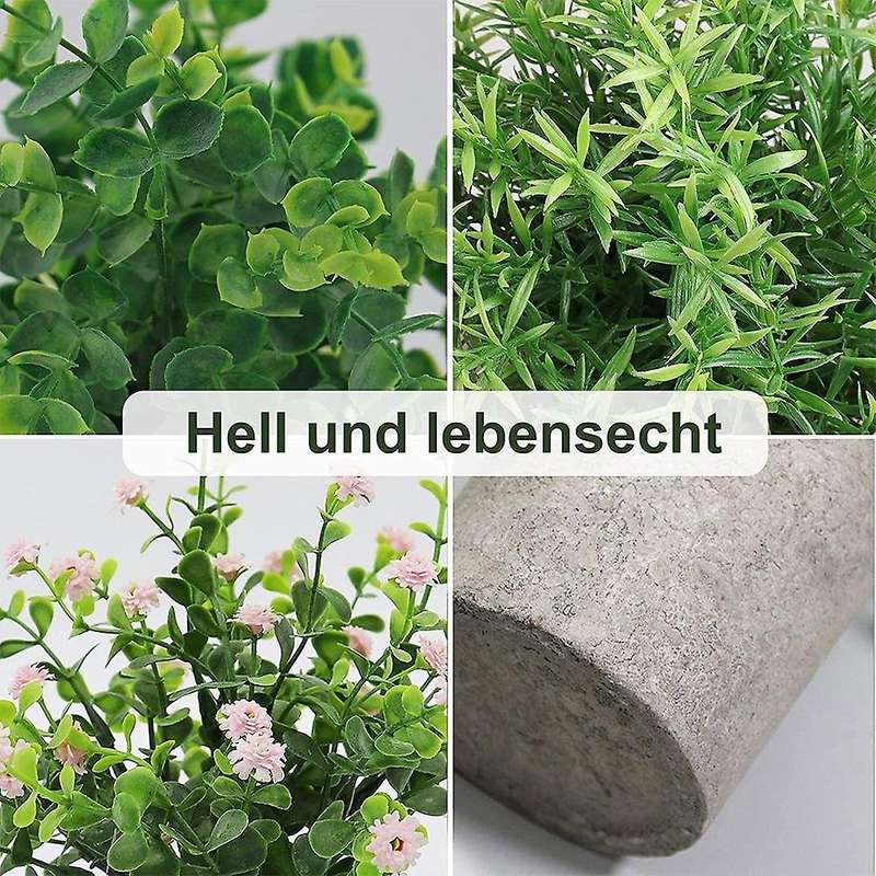 Decorative Small Plants Artificial Eucalyptus, Set Of 3 for Bedroom