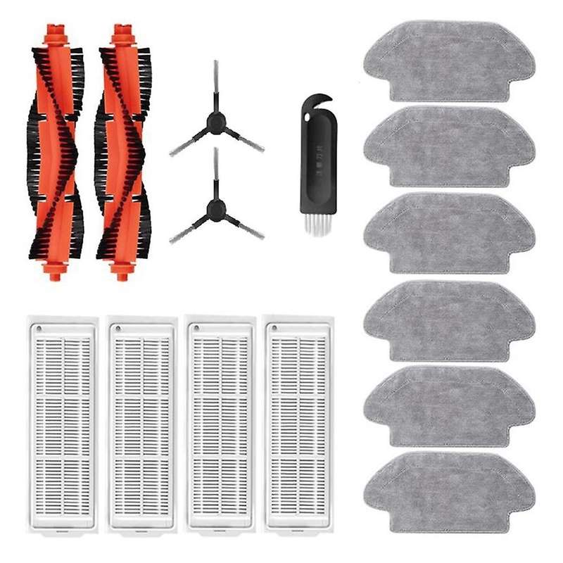 15pc for Xiaomi Mijia Stytj02ym Main Hepa Filter Mop Cloth Side Brush
