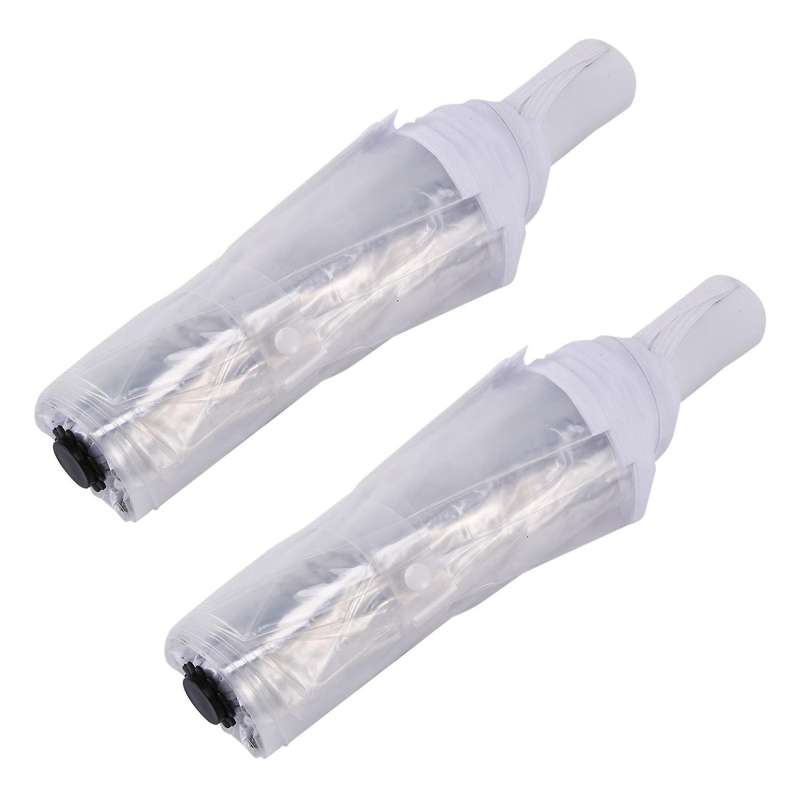 2x Transparent Umbrella Automatic Umbrella,transparent & White Border