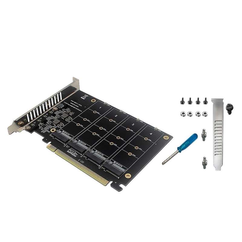 4-disk Nvme Raid Pci-e X16 Dapter Card Support M. 2 Nvme Protocol