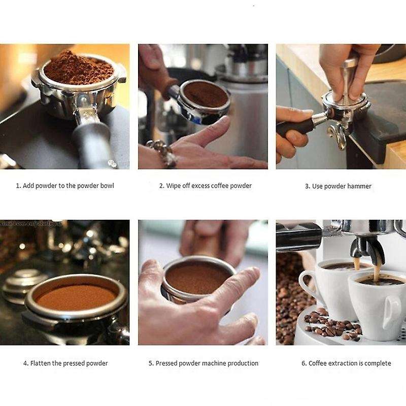 Coffee Tamper Set, 51mm Tamper Mat Silicone Rubber Mat Coffee Maker