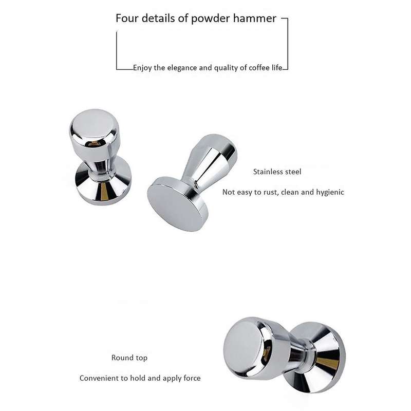 Coffee Tamper Set, 51mm Tamper Mat Silicone Rubber Mat Coffee Maker