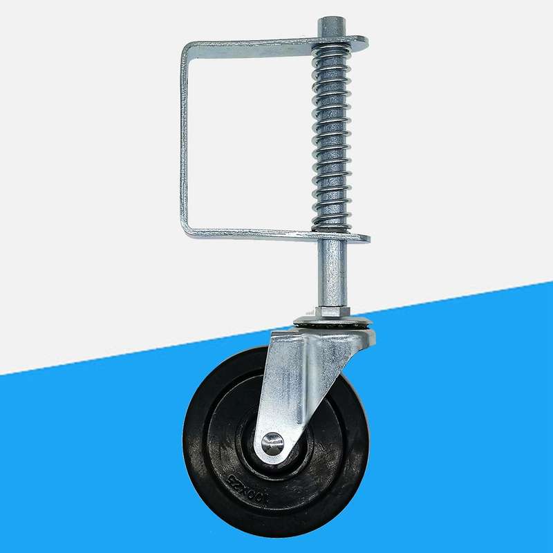 4 Inch Rubber Brake Wheel Heavy Duty Flat Springless Swivel Caster