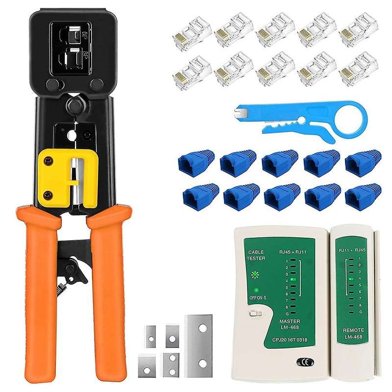 Ethernet Crimper Kit Rj45 Cat6 Cat5e Crimping Tool
