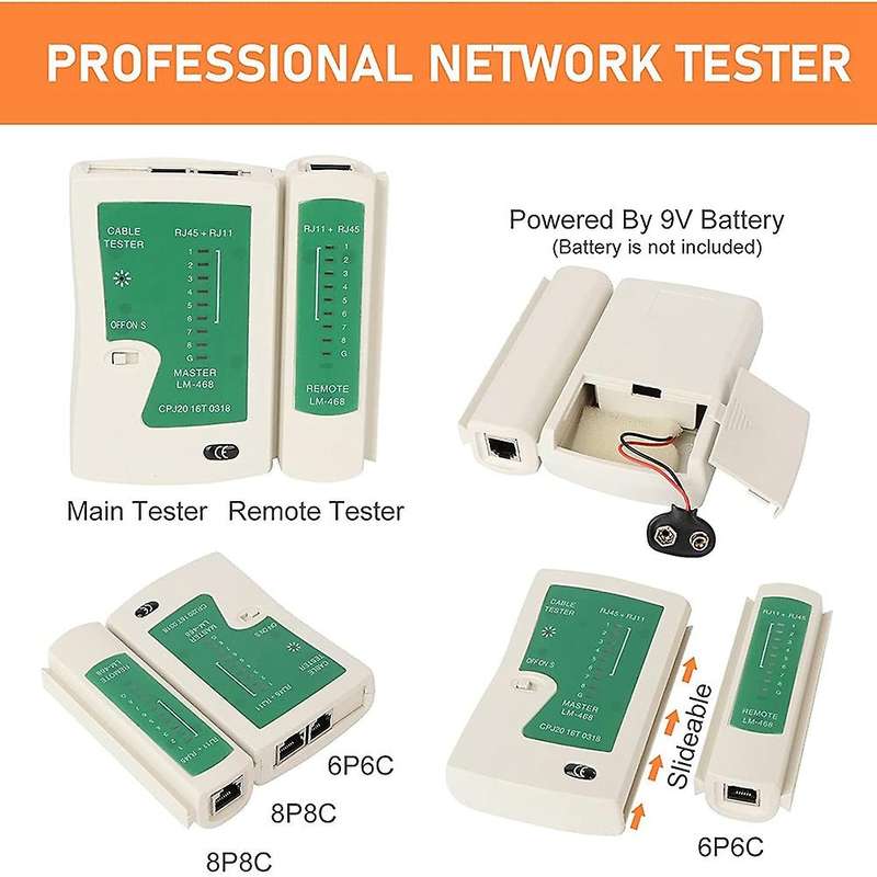 Ethernet Crimper Kit Rj45 Cat6 Cat5e Crimping Tool