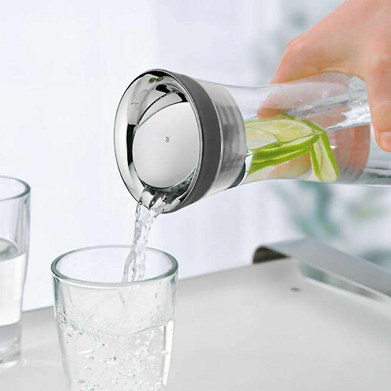 Water Carafe 1.8l High Borosilicate Glass Bottle Basic Tilting Lid