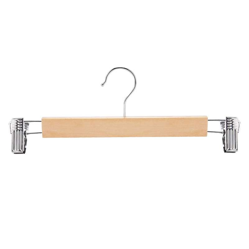 Wooden Skirt Hangers (pack Of 10) Non-slip,360 Degree Swivel Hook