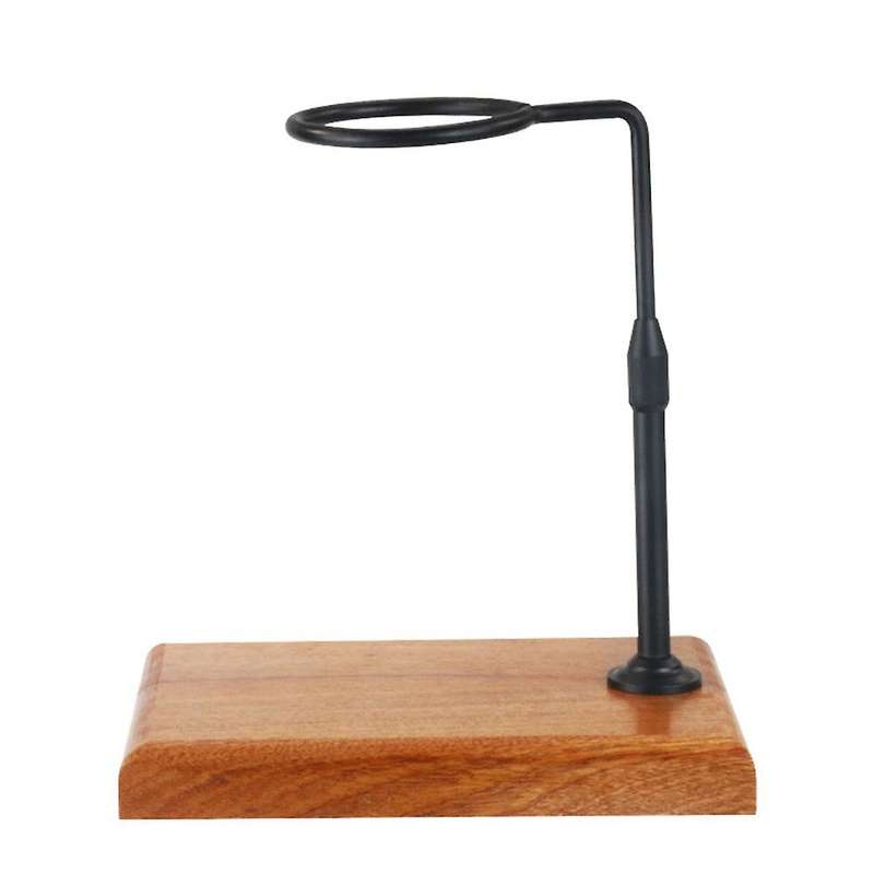 Coffee Filter Holder Wooden Base Adjustable Hand-made Filter (black)