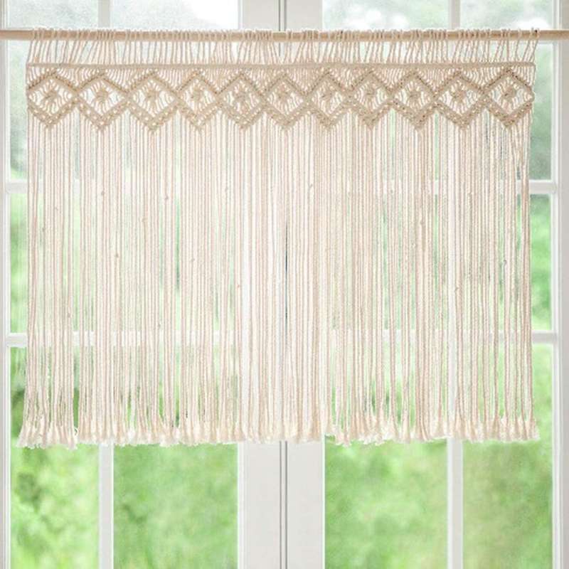 Nordic Handmade Cotton Wall Hanging Tapestry Wedding Backdrop Curtain