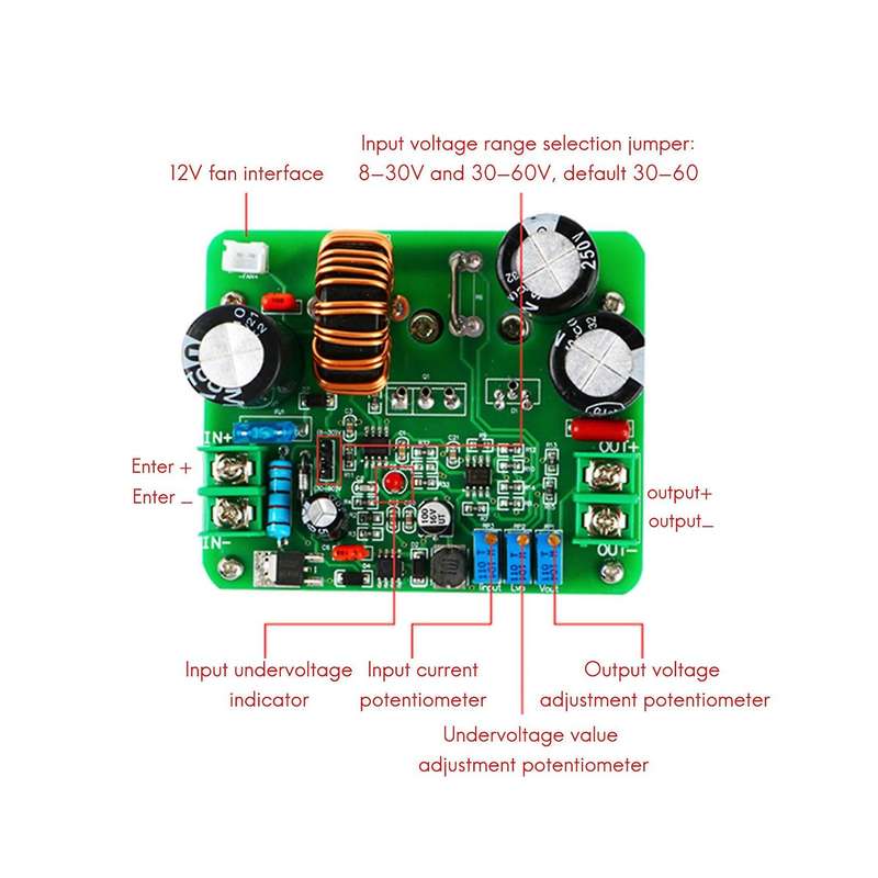 Dc-dc Boost Module Adjustable 900w High Power 12v48v60v