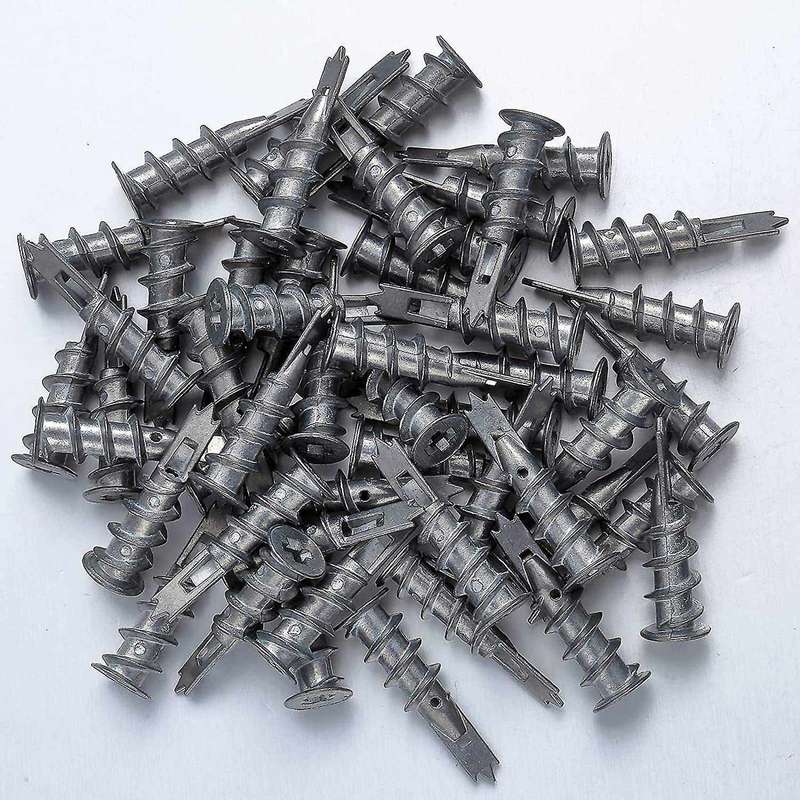 Zinc Anchors with Stainless Steel Screw Kit, 60 Anchors and 60 Screws