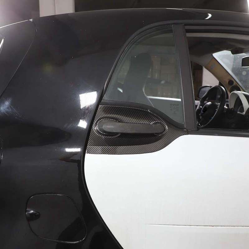 Carbon Fiber Abs Outer Door Bowl Cover For-mercedes Smart 2016-2021