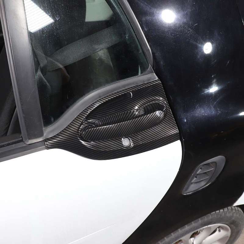 Carbon Fiber Abs Outer Door Bowl Cover For-mercedes Smart 2016-2021