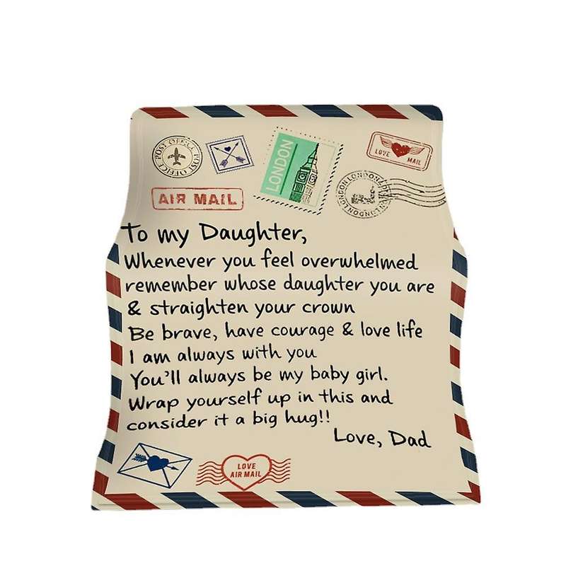 Blanket to Daughter Printed Blanket From Mom Dad Gift for Daughter 2