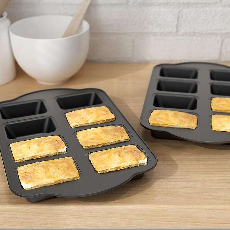 2pcs 8-hole Brownie Cake Bread Pan Mold Mini Sandwich Mold Baking Pan