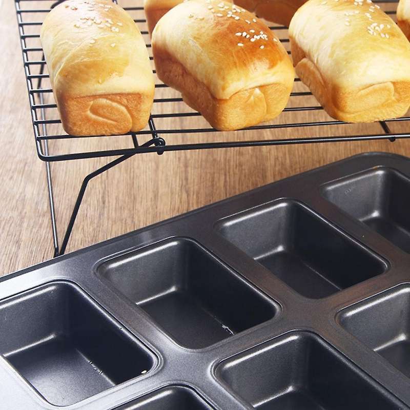 2pcs 8-hole Brownie Cake Bread Pan Mold Mini Sandwich Mold Baking Pan