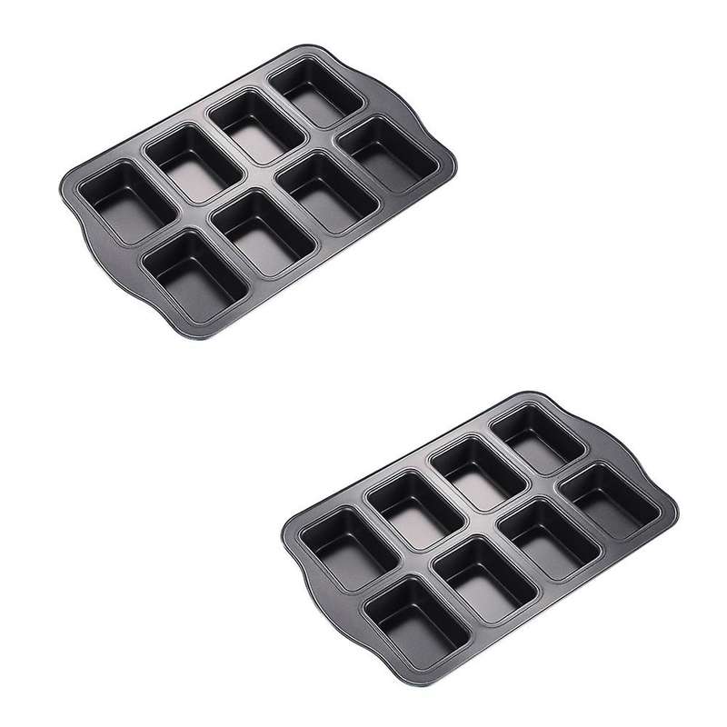 2pcs 8-hole Brownie Cake Bread Pan Mold Mini Sandwich Mold Baking Pan