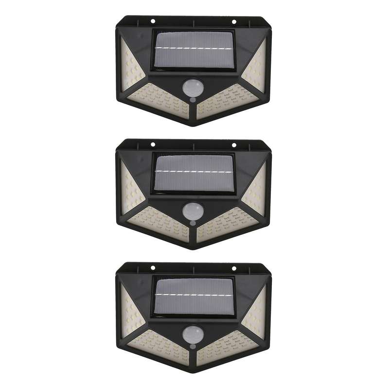 100 Led Solar Power Wall Light Pir Motion Sensor Outdoor Garden Lamp