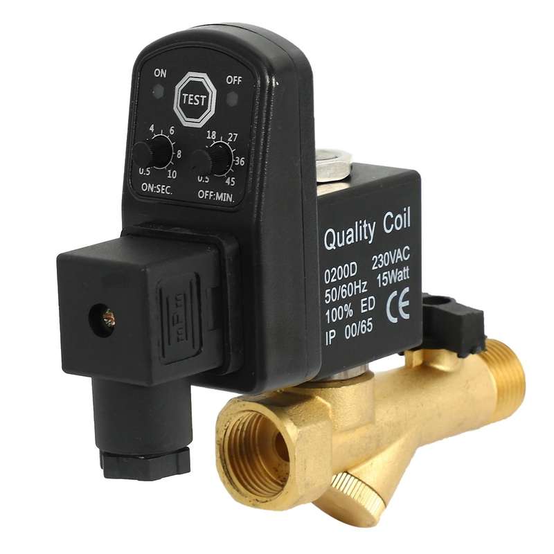 Ac 220v 1/2inch Electronic Timed 2way Air Compressor Tank Drain Valve