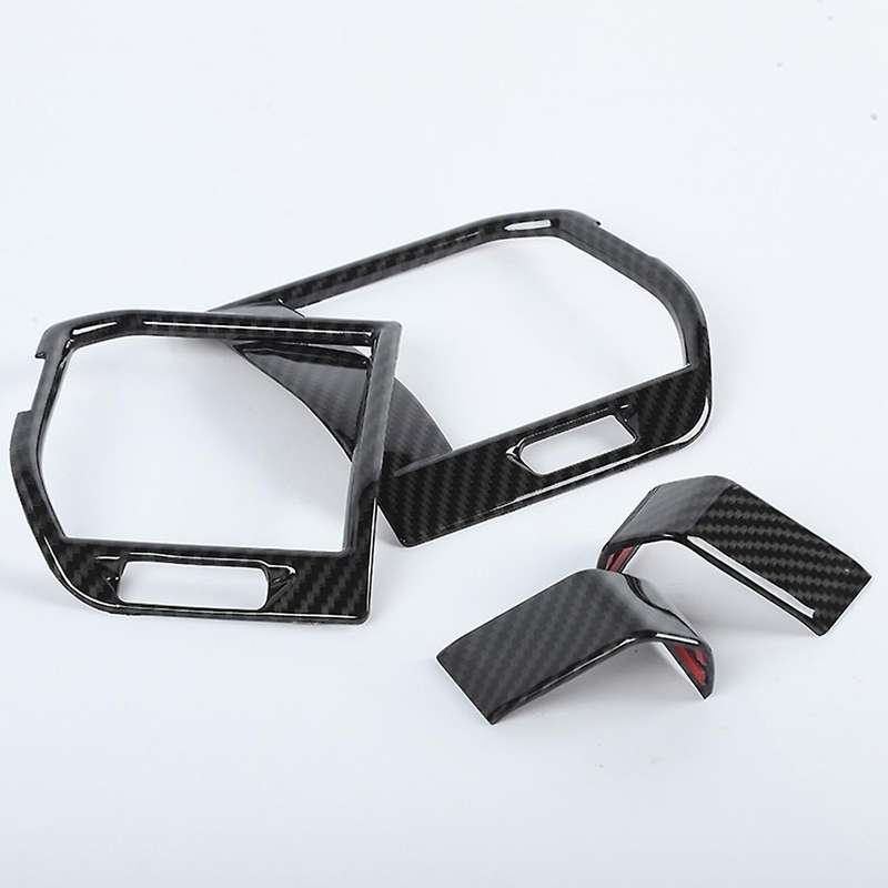 Center Air Cover Trim for Ford F150 2021 2022, Abs Carbon Fiber