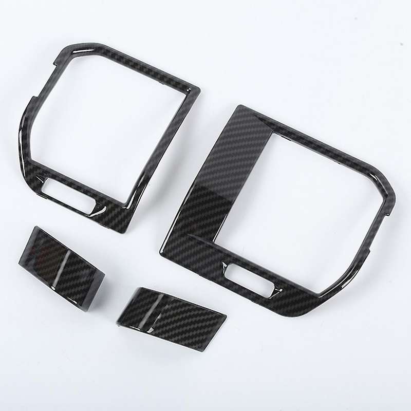 Center Air Cover Trim for Ford F150 2021 2022, Abs Carbon Fiber