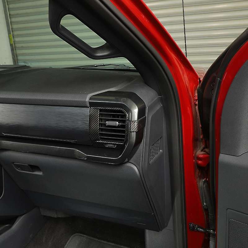 Center Air Cover Trim for Ford F150 2021 2022, Abs Carbon Fiber