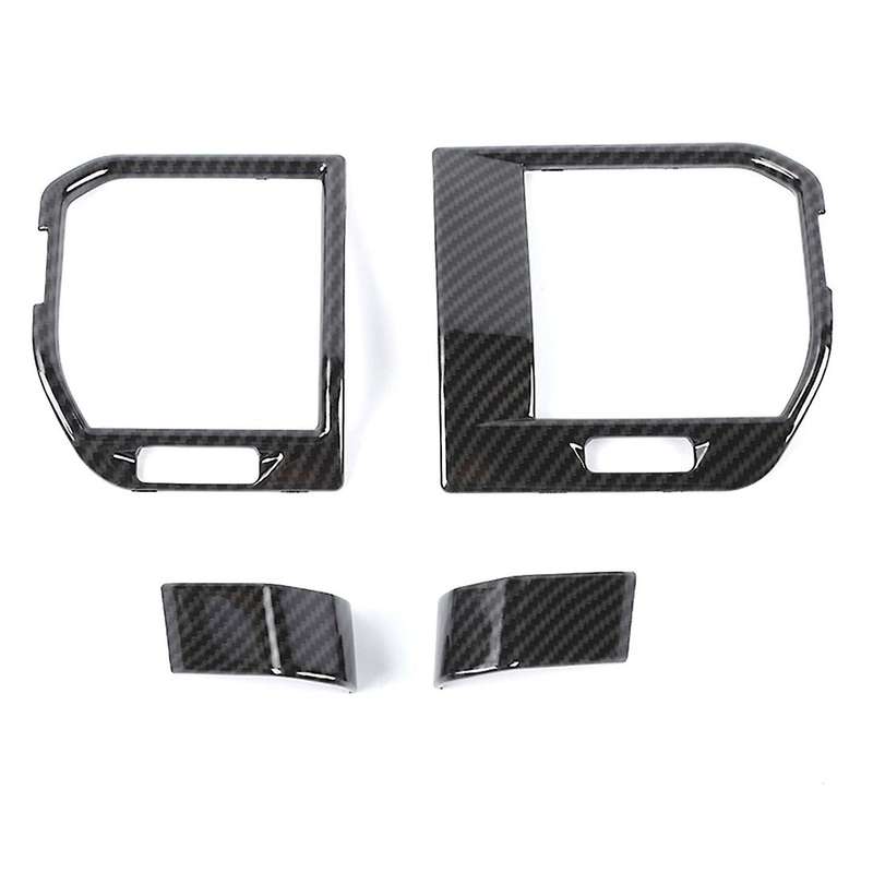 Center Air Cover Trim for Ford F150 2021 2022, Abs Carbon Fiber