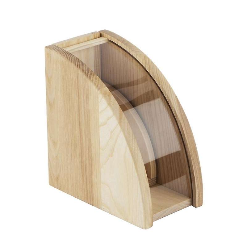 Bamboo Wood Coffee Filter Holder Filtering Paper Storage Rack 9cm