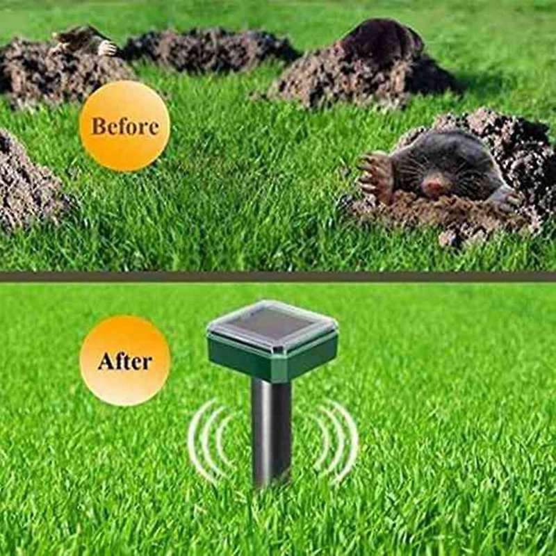 6 Pcs Solar Ultrasonic Electronic Snake Repeller for Garden Yard Farm