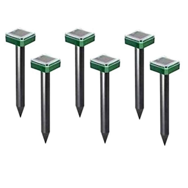 6 Pcs Solar Ultrasonic Electronic Snake Repeller for Garden Yard Farm