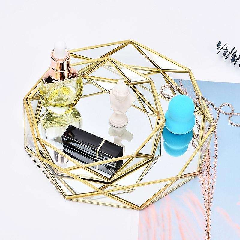 Round Fruit Plate Desktop Small Items Jewelry Display Tray-l