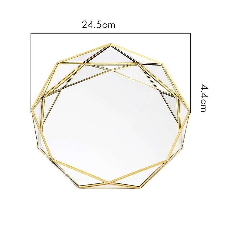 Round Fruit Plate Desktop Small Items Jewelry Display Tray-l