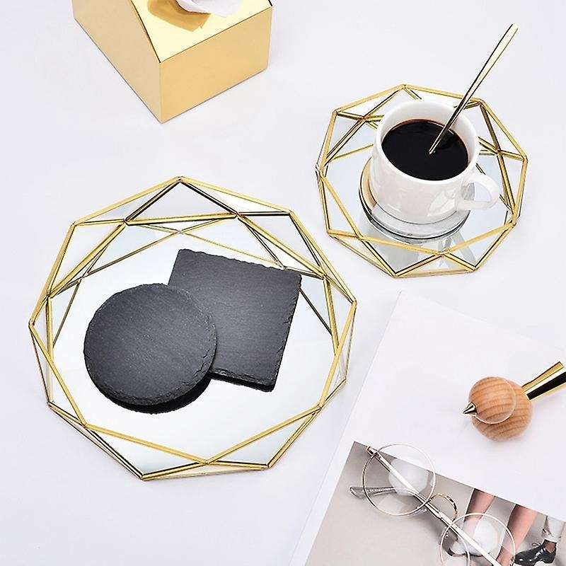 Round Fruit Plate Desktop Small Items Jewelry Display Tray-l