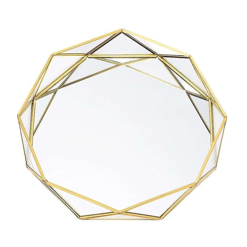 Round Fruit Plate Desktop Small Items Jewelry Display Tray-l