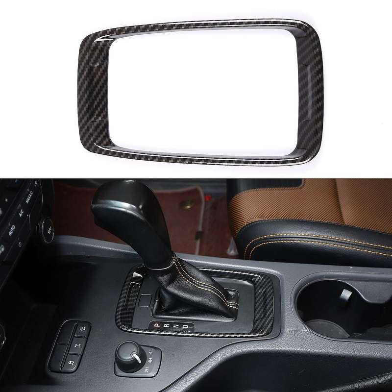 Car Carbon Fiber Abs Gear Shift Frame Cover for Ford Ranger 2015-2021
