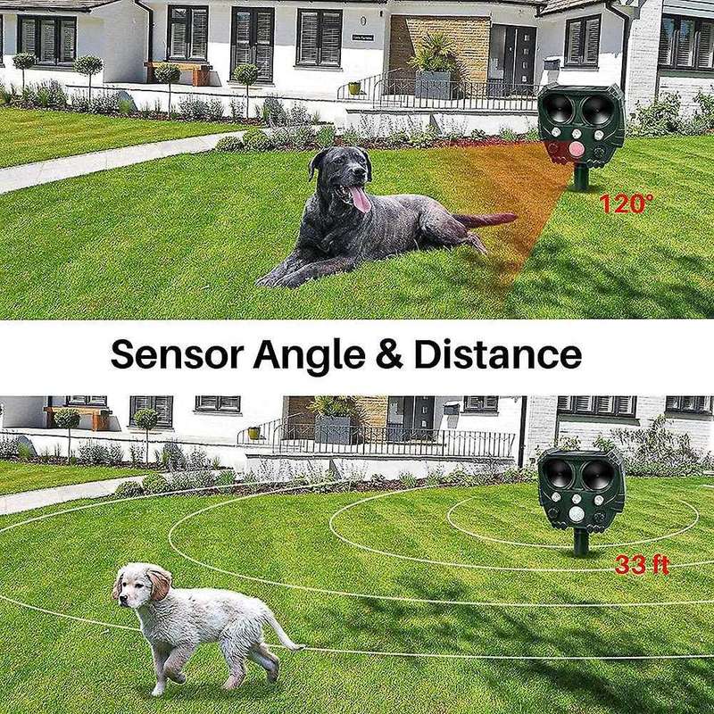 Ultrasonic Animal Repeller, Solar Animal Deterrent with Motion Sensor