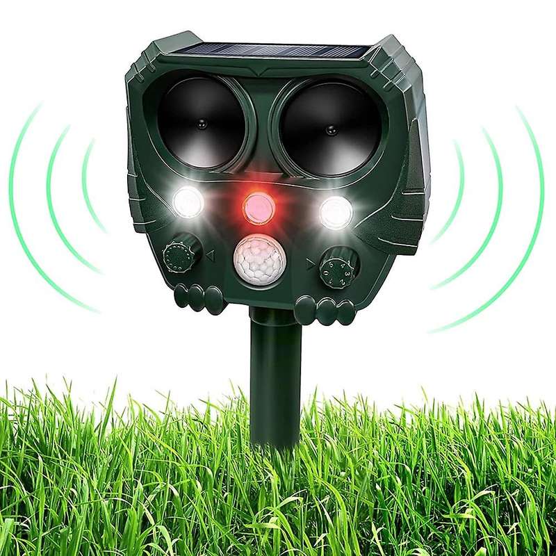 Ultrasonic Animal Repeller, Solar Animal Deterrent with Motion Sensor