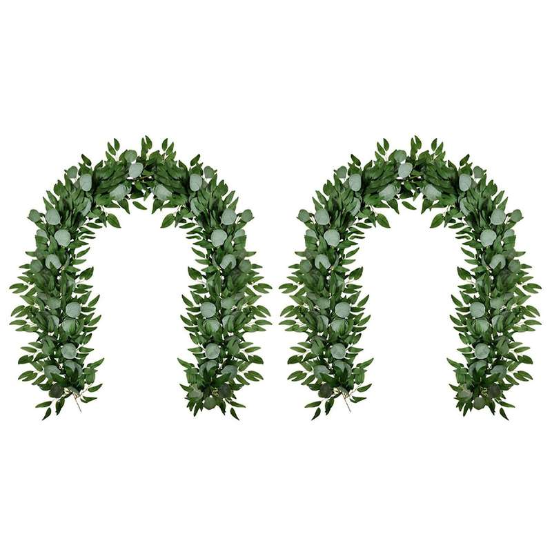 2x Artificial Eucalyptus and Willow Vines Faux Garland Ivy
