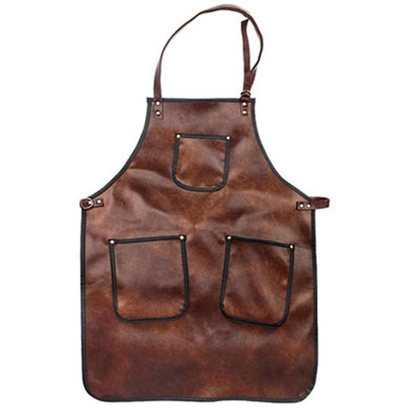 Cross-back Pu Leather Apron Chef Apron Salon Apron Kitchen Apron-a