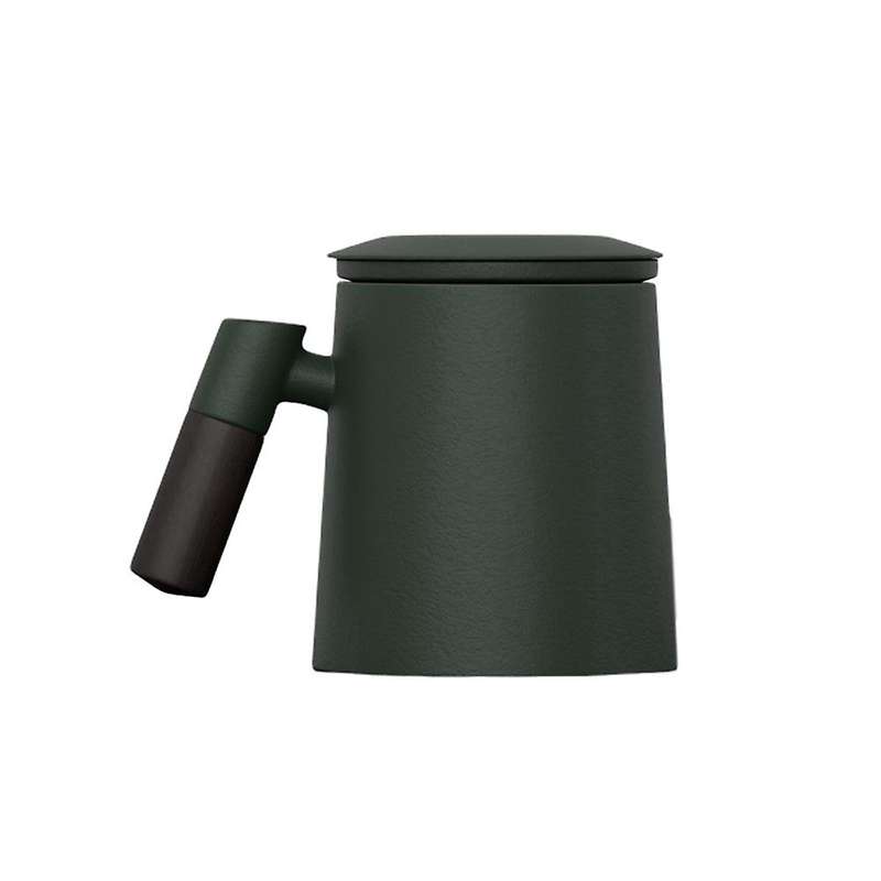 400ml Ceramic Mug with Handle Filter Lid Coffee Cup Home Porcelain -b