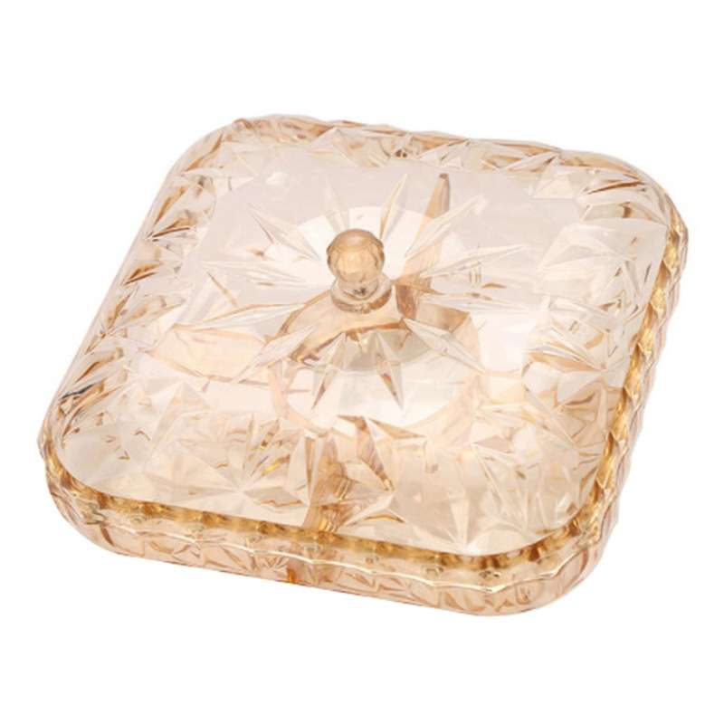 Snack Serving Tray Luxurious Plate Fruit Nuts Sweet Candy with Lid(c)