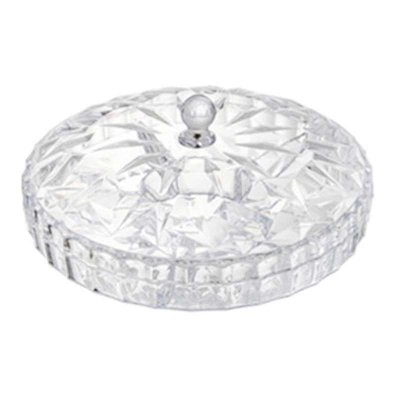 Snack Serving Tray Luxurious Plate Fruit Nuts Sweet Candy with Lid(b)