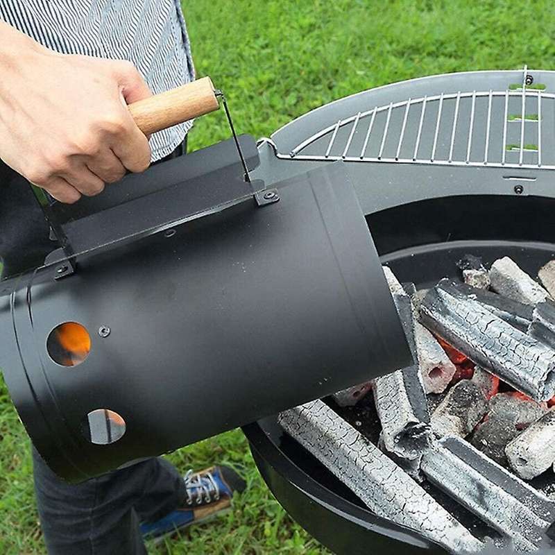 Outdoor Bbq Rack Tools Fire Chimney Starter Ignition Carbon Furnace
