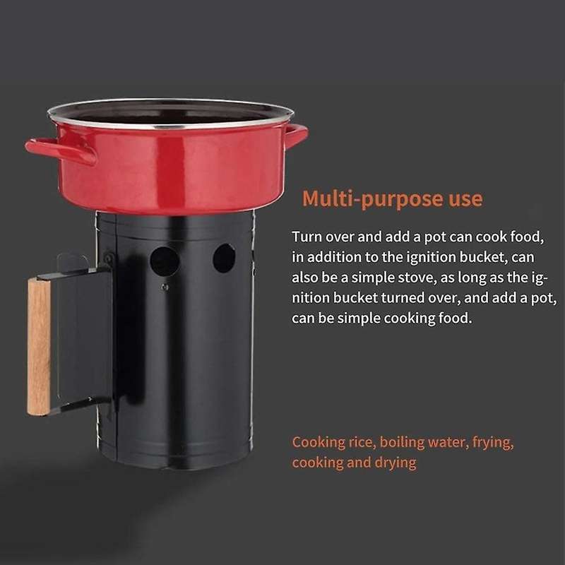 Outdoor Bbq Rack Tools Fire Chimney Starter Ignition Carbon Furnace
