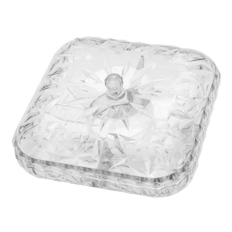 Snack Serving Tray Luxurious Plate Fruit Nuts Sweet Candy with Lid(f)